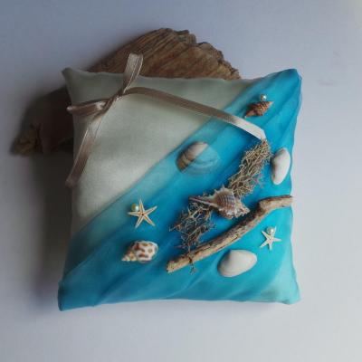 Coussin alliances turquoise